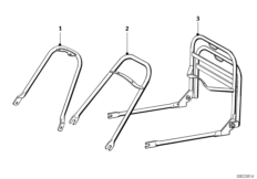 Комплект фиксаторов для чемодана для BMW T50 R50 S 0 (схема запасных частей)