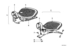 Сиденье для MOTO T24 R24 0 (схема запасных частей)