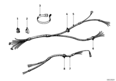 Жгут проводов для MOTO T25 R25 0 (схема запасных частей)