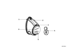 Детали блока задних фонарей для MOTO T26 R26 0 (схема запасных частей)