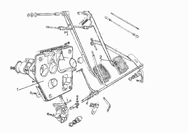 Опорный кронштейн педали/педаль тормоза для BMW V8 501 8-Zyl (схема запчастей)
