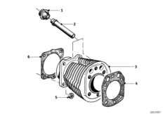 Биметаллический цилиндр для MOTO T67 R67/2/3 0 (схема запасных частей)