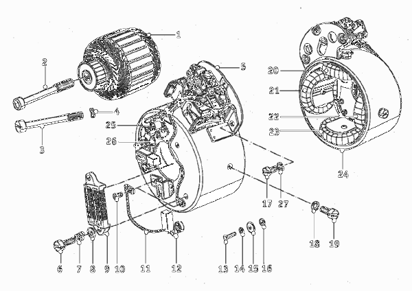 генератор для MOTO T67 R67/2/3 0 (схема запчастей)