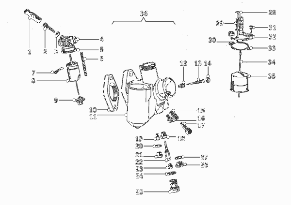 карбюратор для BMW T51 R51/2 0 (схема запчастей)