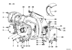4-ступенчатая КПП для BMW T51 R51/3 0 (схема запасных частей)