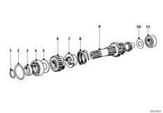 4-ступенчатая КПП для BMW T67 R67/2/3 0 (схема запасных частей)