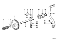 4-ступенчатая КПП для MOTO T51 R51/3 0 (схема запасных частей)