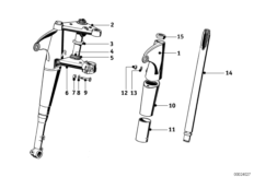 Телескопическая вилка для MOTO T51 R51/2 0 (схема запасных частей)