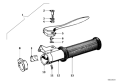 Модуль ручки П для MOTO T67 R67 0 (схема запасных частей)