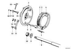 Тормозной механизм переднего колеса для MOTO T51 R51/2 0 (схема запасных частей)