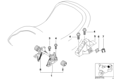 Дополнительные элементы сиденья для MOTO 259T R 850 RT 96 (0412) 0 (схема запасных частей)