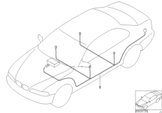 Провода аудиосистемы для BMW E46 320Cd M47N (схема запасных частей)