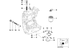 Смазочная система-масляный фильтр для MOTO 59C3 R 1200 C Indep. 03 (0362,0391) 0 (схема запасных частей)