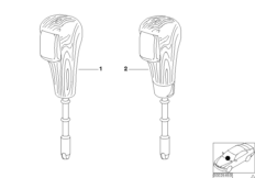 Индивид. ручки рычага управл. КПП дерево для BMW E46 320Ci M54 (схема запасных частей)