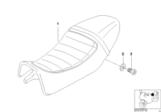 Сиденье для BMW 2473 R 100 R Mystik 94 0 (схема запасных частей)