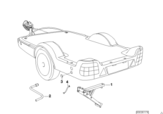 Подпорки задней части прицепа для BMW E46 325xi M54 (схема запасных частей)