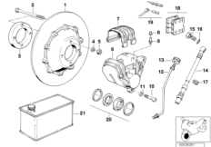 Тормозной механизм переднего колеса для MOTO 47E2 R 100 GS PD 0 (схема запасных частей)
