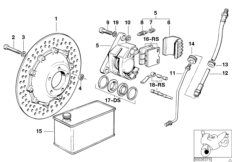Тормозной механизм переднего колеса для MOTO 2471 R 80 ST 0 (схема запасных частей)