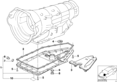 A5S560Z Масляный картер для BMW E38 750iLP M73N (схема запасных частей)