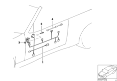 Жгуты проводов двери для BMW E36 M3 S50 (схема запасных частей)