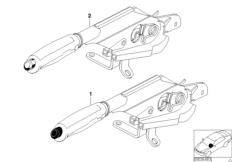 Индивид.рычаг стоян.тормоза с дер.ручкой для BMW E36 318i M40 (схема запасных частей)