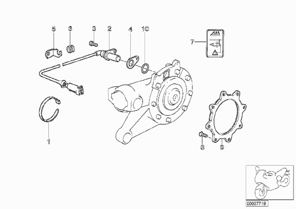 Датчик угловой скорости заднего колеса для BMW R21 R 1150 GS 00 (0415,0495) 0 (схема запчастей)