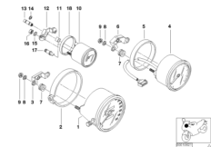 Спидометр/ тахометр/ часы для BMW R28 R 850 R 02 (0428) 0 (схема запасных частей)
