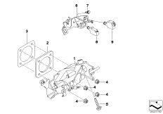 Опорный кронштейн педали для BMW E38 L7 M73N (схема запасных частей)