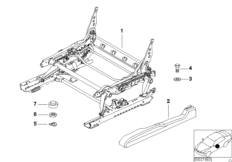 Сиденье Пд направляющая сиденья для BMW E46 328i M52 (схема запасных частей)