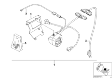 Дополн.элементы сист.охранной сигнализ. для BMW 89V3 K 1200 LT 99 (0545,0555) 0 (схема запасных частей)
