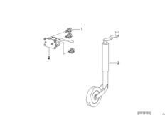 Детали опорного колеса прицепа для BMW E39 528i M52 (схема запасных частей)