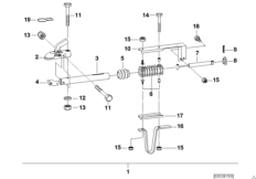 Детали накатного приспособления прицепа для BMW E46 318d M47 (схема запасных частей)