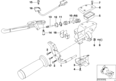 Детали арматуры сцепления для BMW R28 R 1150 R Rockster (0308,0318) 0 (схема запасных частей)