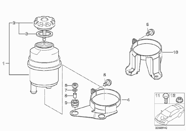 Масляный резервуар/детали для BMW Z3 Z3 2.2i M54 (схема запчастей)