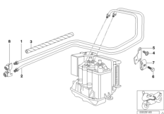 Трубопровод тормозного привода c ABS Пд для BMW 259S R 1100 S 98 (0422,0432) 0 (схема запасных частей)