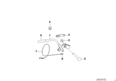 Детали стояночного тормоза прицепа для BMW E46 318i N42 (схема запасных частей)