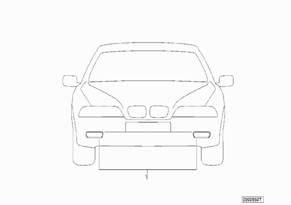 Foglight Kit для BMW E46 323i M52 (схема запчастей)
