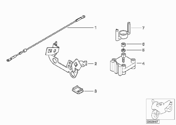 Провод стартера с креплением для BMW K41 K 1200 RS 01 (0547,0557) 0 (схема запчастей)