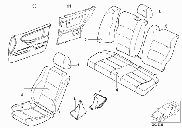 Индивидуальная серия Fashion для BMW E36 318is M44 (схема запчастей)