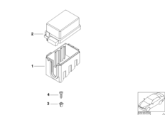 Корпус предохранителя/держатель реле для BMW E38 L7 M73 (схема запасных частей)