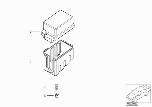 Корпус предохранителя/держатель реле для BMW E38 L7 M73N (схема запчастей)