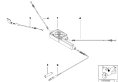 Тросовый привод/распределит.с трос.прив. для BMW 259S R 1100 RS 93 (0411,0416) 0 (схема запасных частей)
