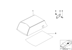Средний подлокотник сиденья Зд для BMW E46 325i M54 (схема запасных частей)