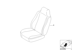 Sheepskin seat covers для BMW E85 Z4 M3.2 S54 (схема запасных частей)