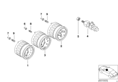 Дополнительные информационные приборы для BMW Z3 Z3 M3.2 S54 (схема запасных частей)