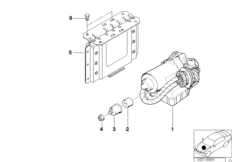 Гидроагрегат системы ABS/ASC+T для BMW Z3 Z3 1.8 M43 (схема запасных частей)