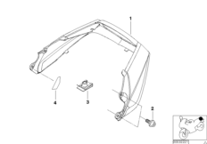 Облицовка задка для BMW 259S R 1100 S 98 (0422,0432) 0 (схема запасных частей)