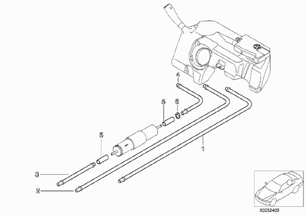 Топливопровод для BMW Z3 Z3 M3.2 S50 (схема запчастей)