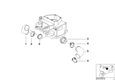 Воздухопроводы для BMW K30 R 1200 CL (0442,0496) 0 (схема запасных частей)