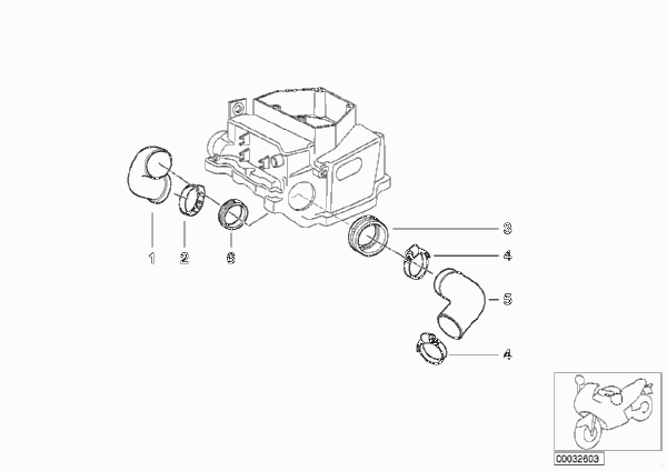 Воздухопроводы для BMW 59C2 R 1200 Montauk 03 (0309,0319) 0 (схема запчастей)